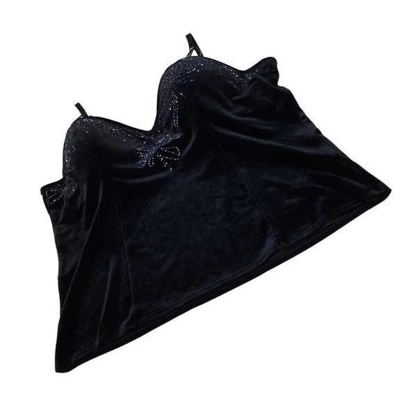 Principles bustier velvet beaded cami top - plus size 18 - Picture 3 of 4